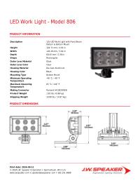 Product Spec Sheet